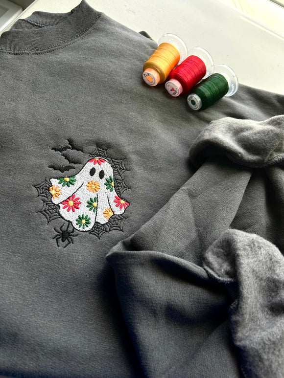 Floral Ghost Crewneck
