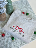 Very Merry Embroidered Crewneck 2XL Left